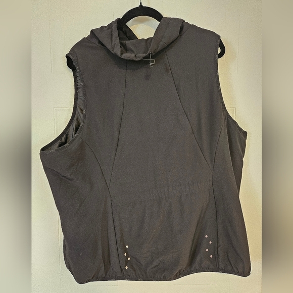 Hyba Womens XXL plus Size Sleevless Vest Jacket Mock Neck Resizable Black Puffer - Picture 6 of 10